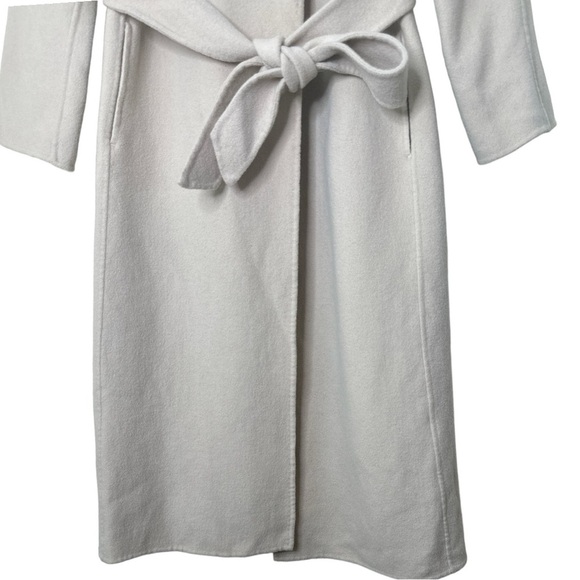 Gentle Herd Single Breasted  Long Wool Belted Cream Coat NWOT Size: X-Small - Picture 5 of 14
